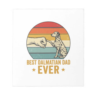 Bloc-note Meilleur Papa Dalmatien Vintage Fist Bump Shirt_1