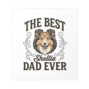 Bloc-note Meilleur papa de Sheltie vintage conception de ama