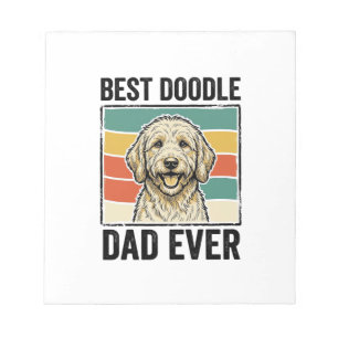 Bloc-note Meilleur papa doodle jamais design de t-shirt vint
