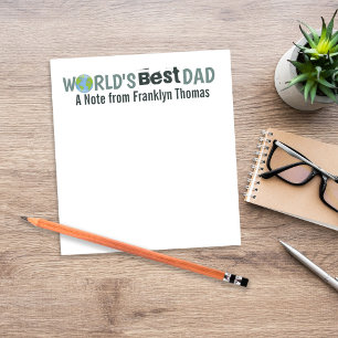 Bloc-note Meilleur Papa du Monde Moderne Simple Tendance