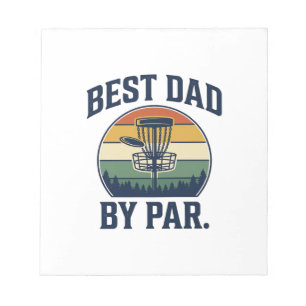Bloc-note Meilleur Papa Par Disc Golf Vintage Sunset Design_