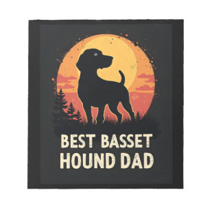 Bloc-note Meilleur Papa pour Chien - T-Shirt Basset Hound Vi