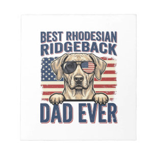 Bloc-note Meilleur Papa Rhodesian Ridgeback Vintage T-Shirt