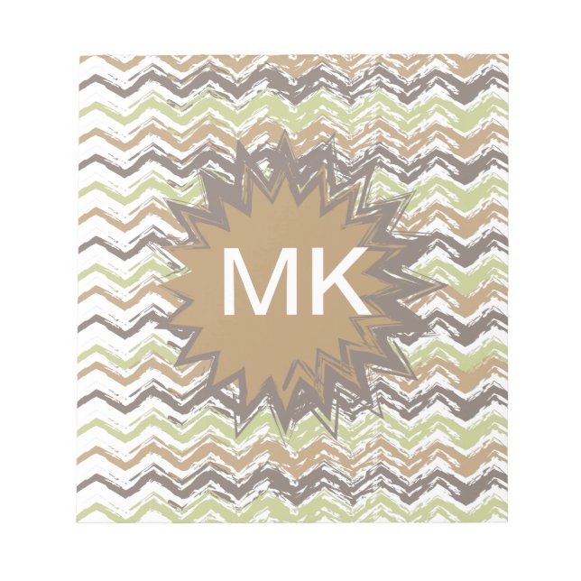 Bloc-note Melon Brandy Scribble ZigZag Motif (Devant)