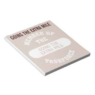 Bloc-note Membre du Groupe de travail Going the Extra Mile