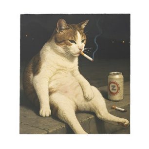 Bloc-note Meme de chaton cigarette drôle de chat qui fume Ge