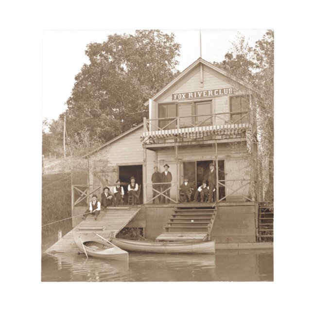 Bloc-note Men Club Fox River Club 1880 Fishing Elgin (Devant)