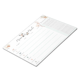 Bloc-note Menu & Planner Pad