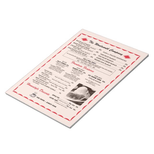Bloc-note Menu Woolworth - Pad (Incliné)
