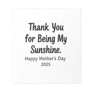 Bloc-note Merci pour être ma Sunshine maman cadeaux