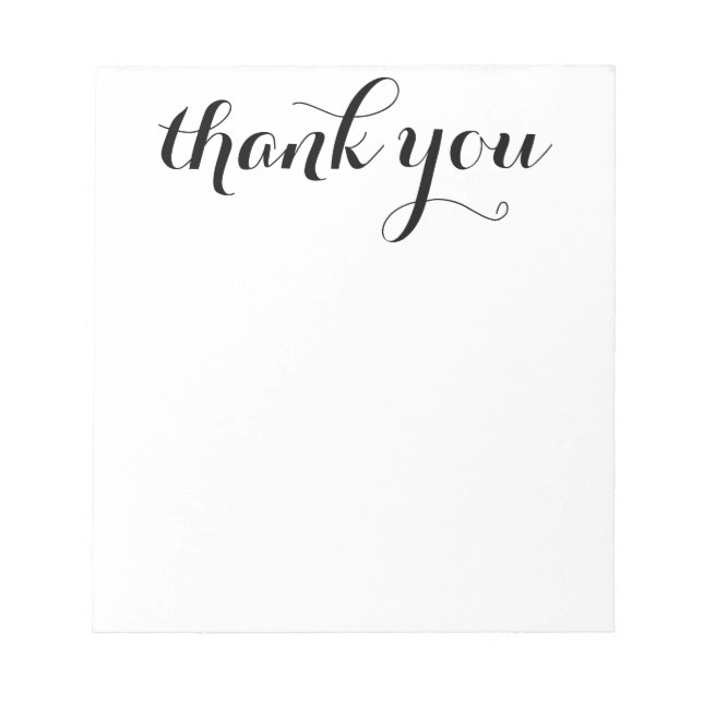 Bloc-note Merci Thank Script Impression 5.5 x 6 (Devant)
