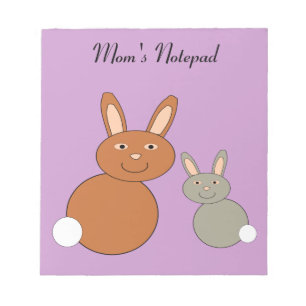Bloc-note Mères Jour Bunnies Notep personnalisable