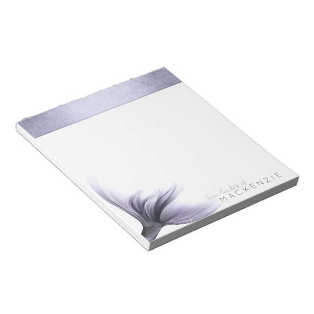 Bloc-note Mermaid Chic Tail | Dusty Lavender Purple Personna (Incliné)