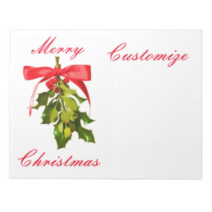 Bloc-note Merry Christmas mistletoe