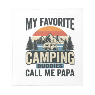 Bloc-note Mes copains de camping préférés m'appellent Papa S