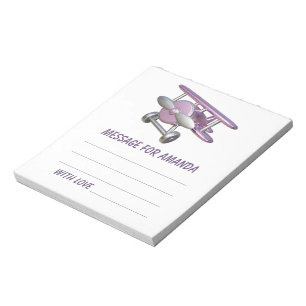 Bloc-note Message capsule temporelle d'anniversaire d'avion