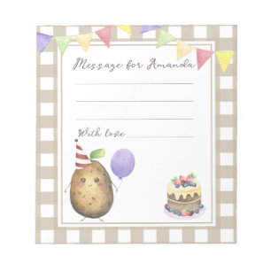 Bloc-note Message de capsule temporelle d'anniversaire de po