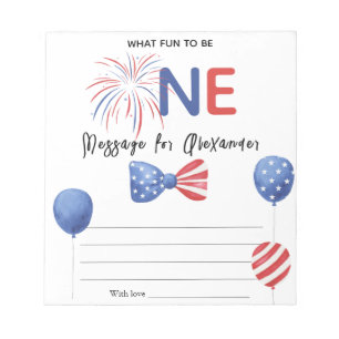 Bloc-note Message de capsule temporelle d'anniversaire du 4 