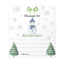 Bloc-note Message de la capsule de l'anniversaire de Winter 