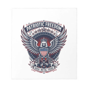 Bloc-note Metal Ailes Patriotiques Musique Patriotique Rock 