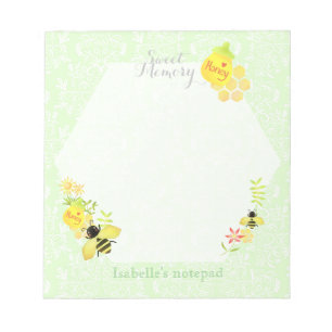 Bloc-note Miel Bee Green