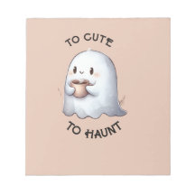 Mignon fantôme Kawaii tenant un café aquarelle 