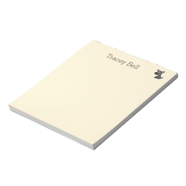 Bloc-note Mignon petit âne gris crème (Tourné)