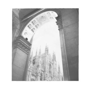 Bloc-note Milan Italie, Galleria Vue du Duomo