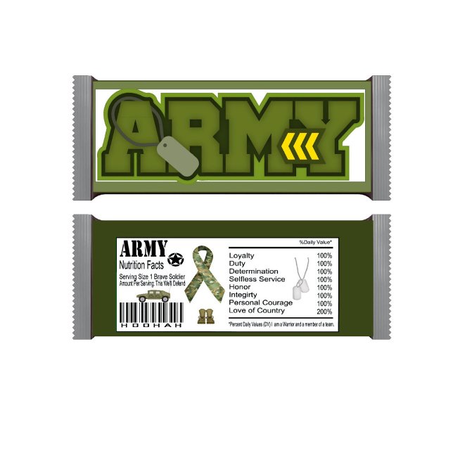 Bloc-note Militaire de l'Armée Célébration Candy Bar Wrapper (Créateur téléchargé)