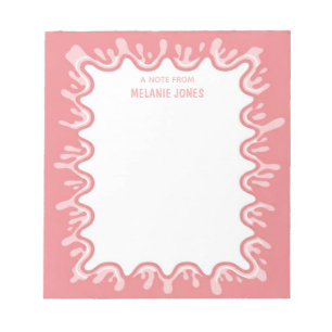 Bloc-note Milkshake Éclaboussure Pastèque Rouge Personnalisé