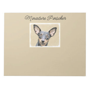 Bloc-note Miniature Pinscher Peinture mignonne Chien Art ori