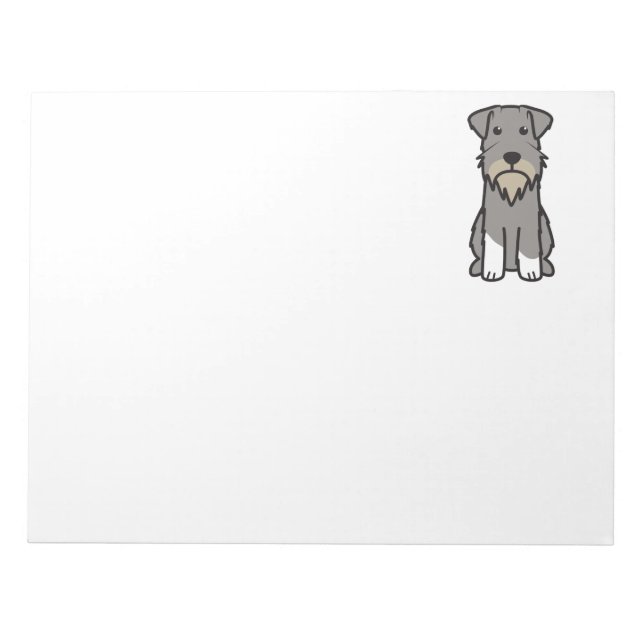 Bloc-note Miniature Schnauzer Dog Cartoon (Devant)