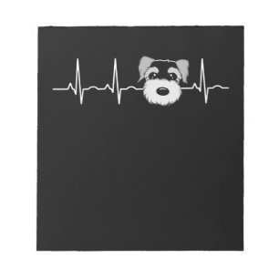 Bloc-note Miniature Schnauzer Heartbeat Mini Schnauzer Face