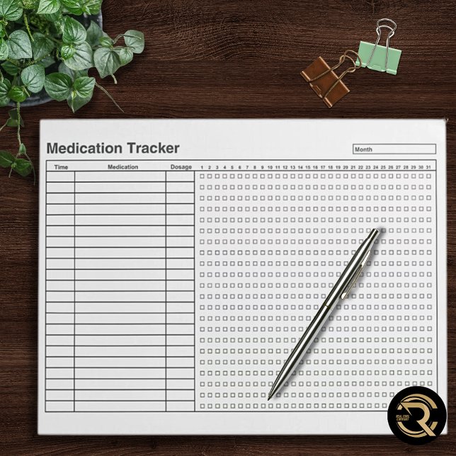 Bloc-note Minimal Medication Tracker  (Créateur téléchargé)
