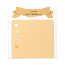 Bloc-note Minimalist Bullet Point Teacher Notepad