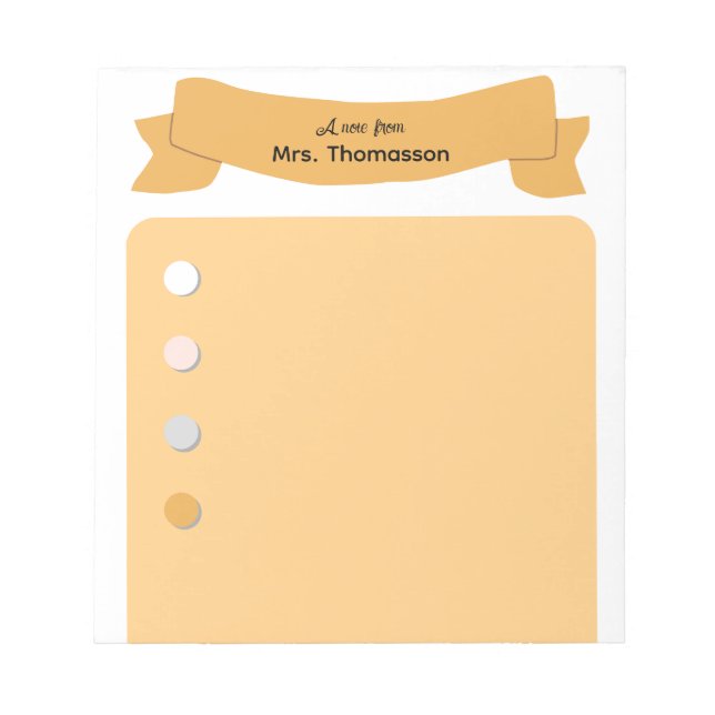 Bloc-note Minimalist Bullet Point Teacher Notepad (Devant)