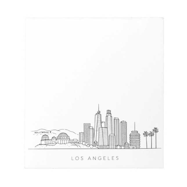 Bloc-note Minimalist Los Angeles Skyline Illustration (Devant)