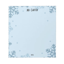 Bloc-note Minimalist Pastel Blue Shapes & Polka Dots Notepad