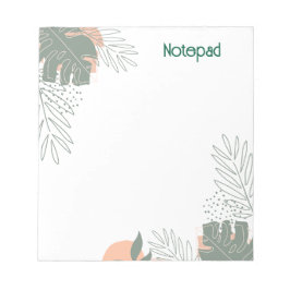 Bloc-note Minimalist plant paper notebook
