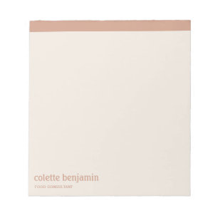 Bloc-note Minimaliste Élégant Antique Orange & Pêche Pâle