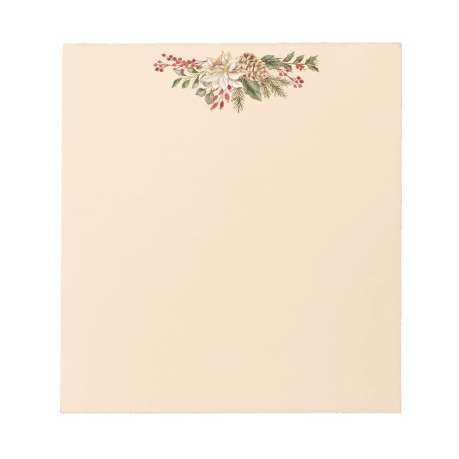 Bloc-note Minimaliste fleur sauvage (Devant)