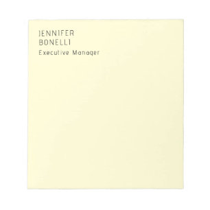 Bloc-note Minimaliste moderne professionnel couleur crème te
