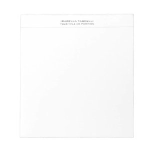 Bloc-note Minimaliste Moderne Professionnel Simple