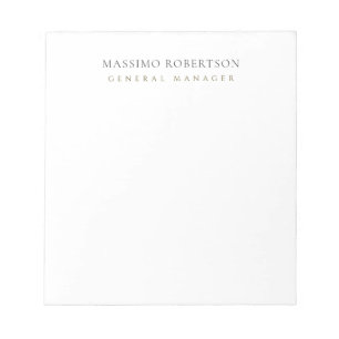 Bloc-note Minimaliste Moderne Simple