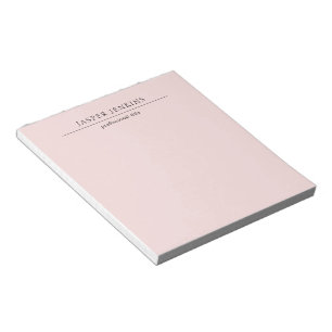 Bloc-note Minimaliste Rose Moderne
