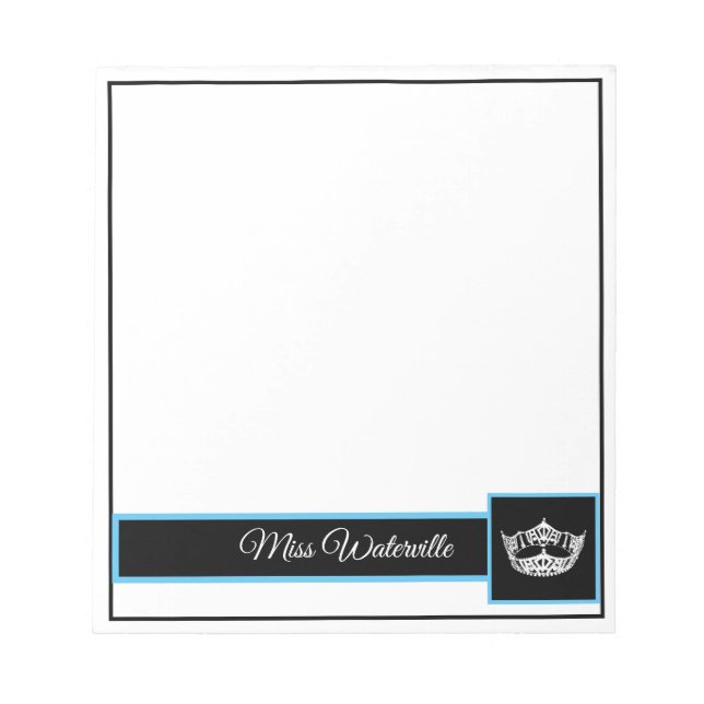 Bloc-note Miss America Autograph Pad-Turqouise & Black (Devant)