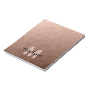 Bloc-note Mocha Brown motif de maillage géométrique Monogram