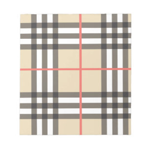 Bloc-note Mode géométrique écossaise motif