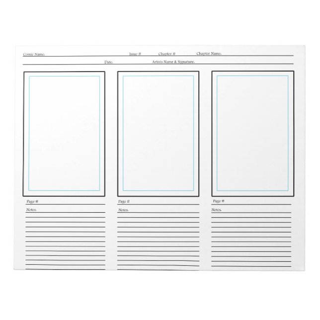 Bloc-note Modèle de bande dessinée (Devant)