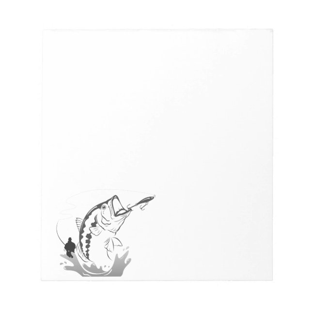 Bloc-note Modèle du club de pêche (Devant)